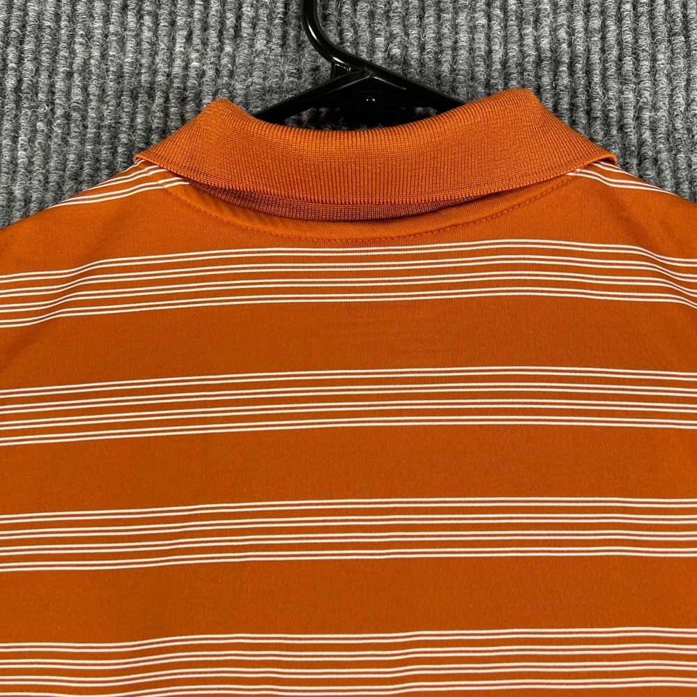 Texas Longhorns Polo Shirt Womens Medium Orange Striped Short Sleeve Nike SEC - Picture 13 of 13
